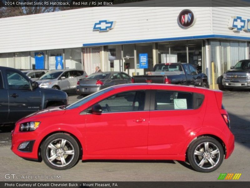 Red Hot / RS Jet Black 2014 Chevrolet Sonic RS Hatchback