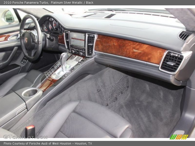 Platinum Silver Metallic / Black 2010 Porsche Panamera Turbo