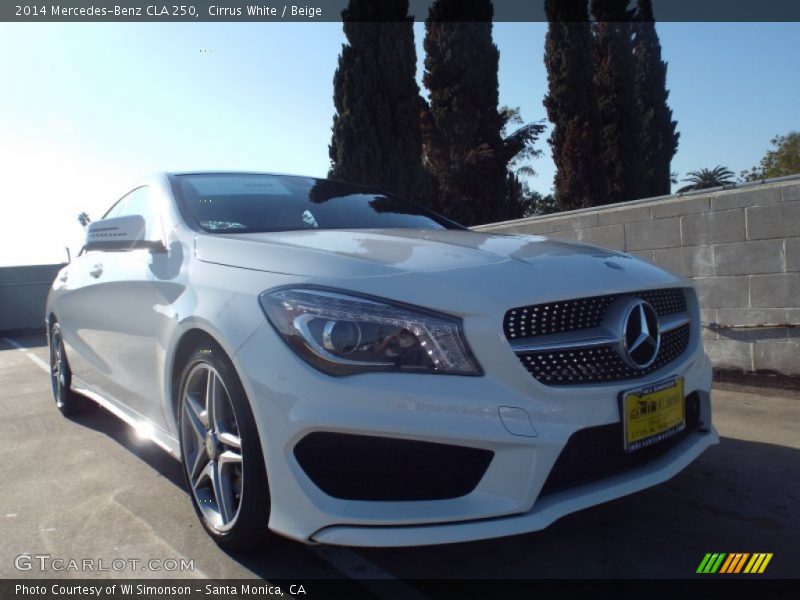 Cirrus White / Beige 2014 Mercedes-Benz CLA 250