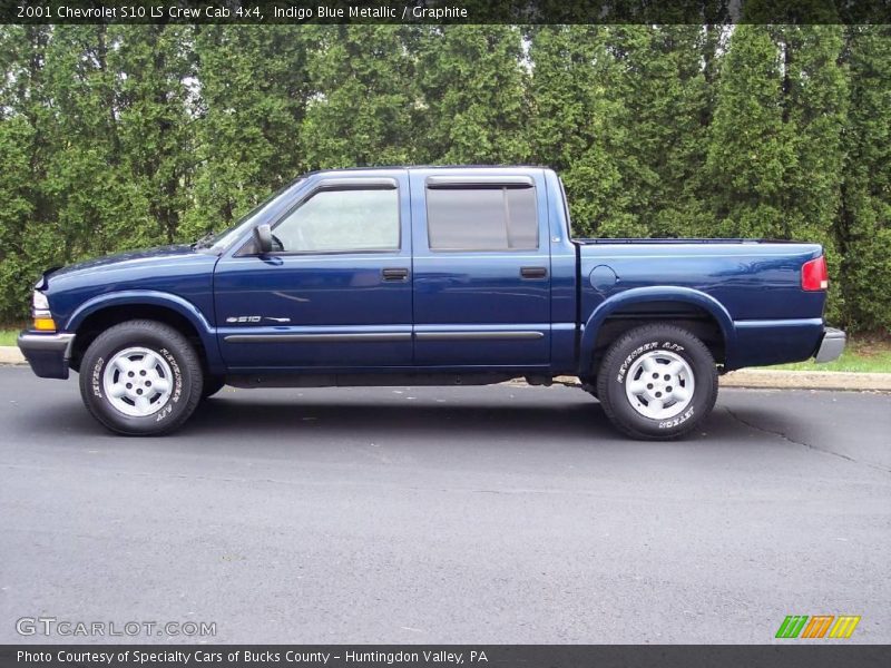 Indigo Blue Metallic / Graphite 2001 Chevrolet S10 LS Crew Cab 4x4