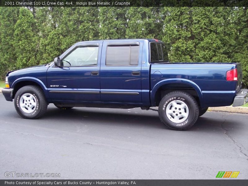 Indigo Blue Metallic / Graphite 2001 Chevrolet S10 LS Crew Cab 4x4