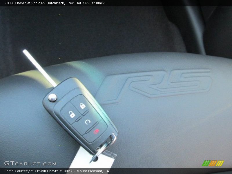 Keys of 2014 Sonic RS Hatchback