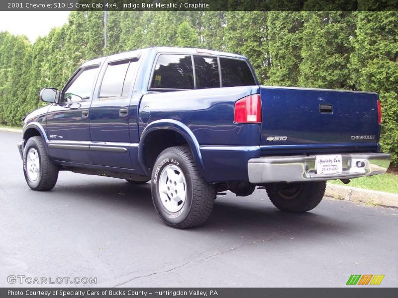 Indigo Blue Metallic / Graphite 2001 Chevrolet S10 LS Crew Cab 4x4