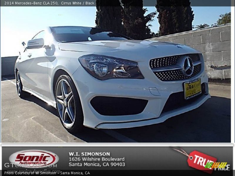 Cirrus White / Black 2014 Mercedes-Benz CLA 250