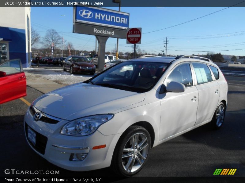 Nordic White / Beige 2010 Hyundai Elantra Touring SE