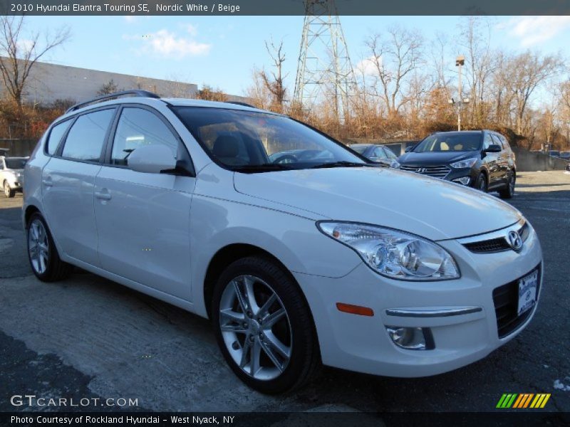 Nordic White / Beige 2010 Hyundai Elantra Touring SE