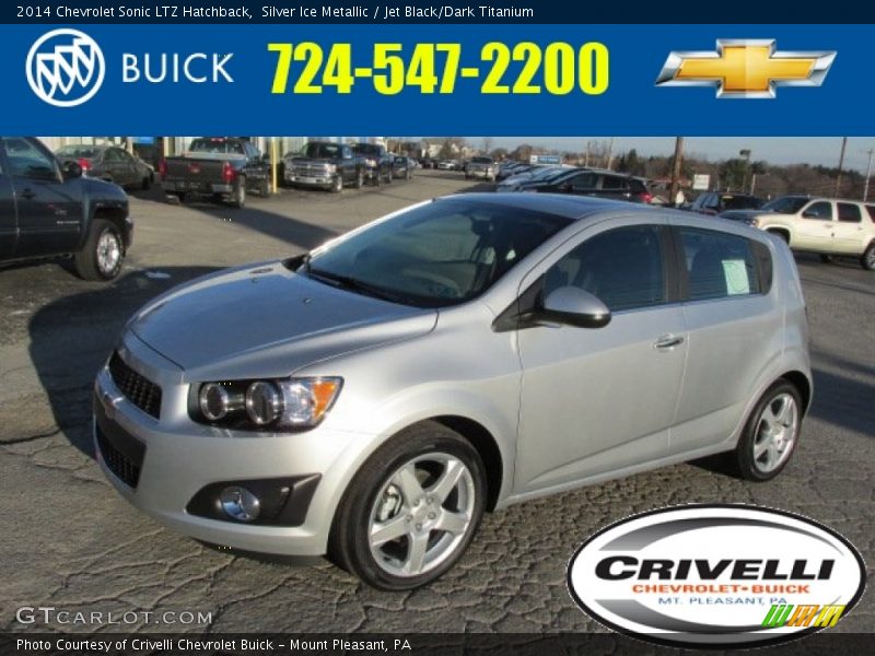 Silver Ice Metallic / Jet Black/Dark Titanium 2014 Chevrolet Sonic LTZ Hatchback