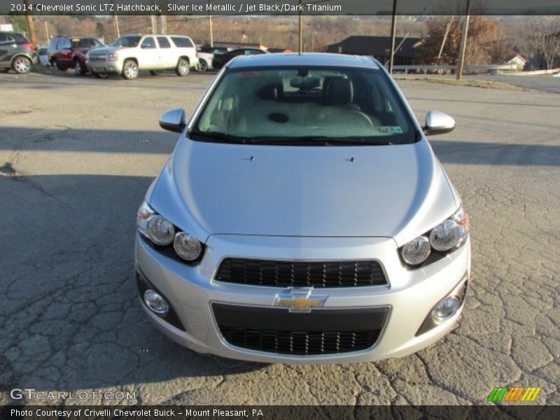Silver Ice Metallic / Jet Black/Dark Titanium 2014 Chevrolet Sonic LTZ Hatchback