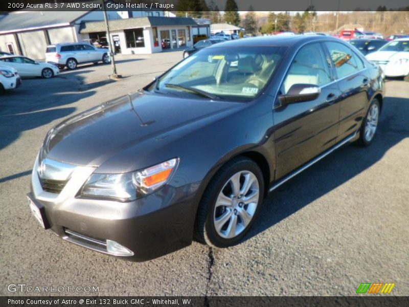 Grigio Metallic / Taupe 2009 Acura RL 3.7 AWD Sedan