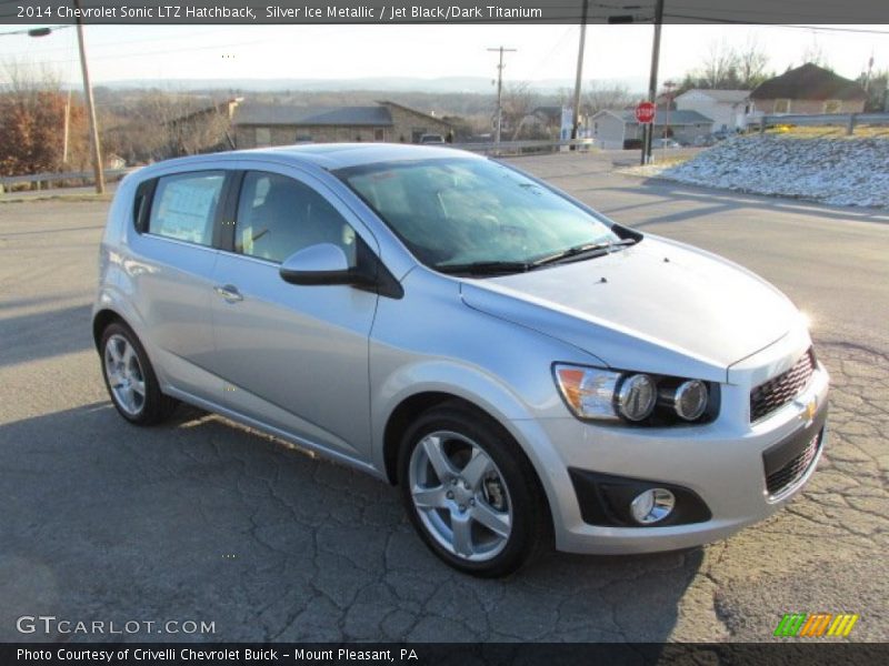 Silver Ice Metallic / Jet Black/Dark Titanium 2014 Chevrolet Sonic LTZ Hatchback
