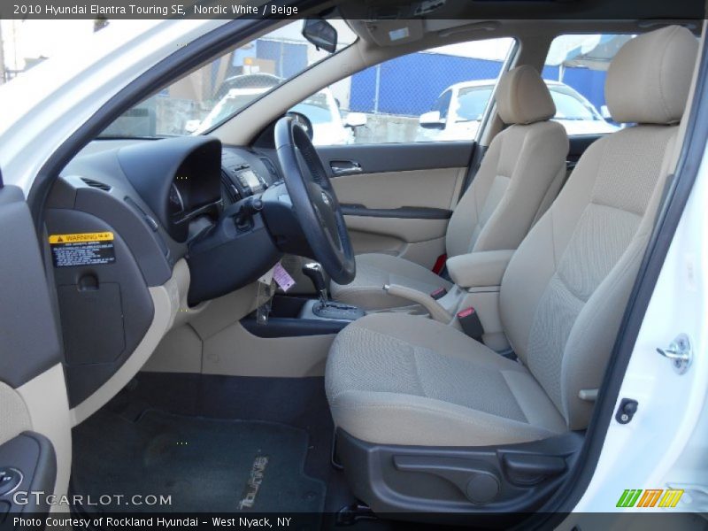 Nordic White / Beige 2010 Hyundai Elantra Touring SE