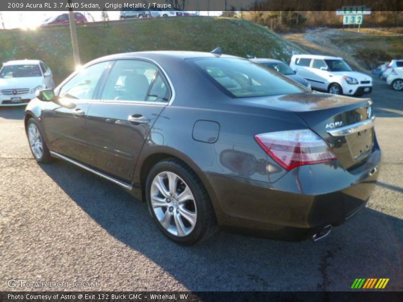 Grigio Metallic / Taupe 2009 Acura RL 3.7 AWD Sedan