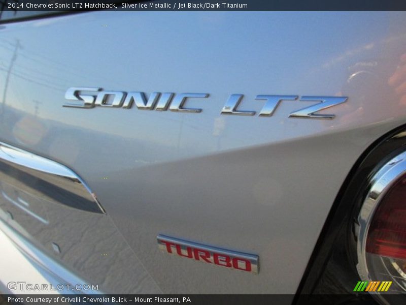Silver Ice Metallic / Jet Black/Dark Titanium 2014 Chevrolet Sonic LTZ Hatchback