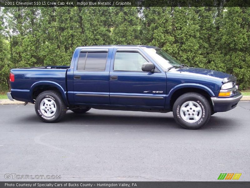Indigo Blue Metallic / Graphite 2001 Chevrolet S10 LS Crew Cab 4x4