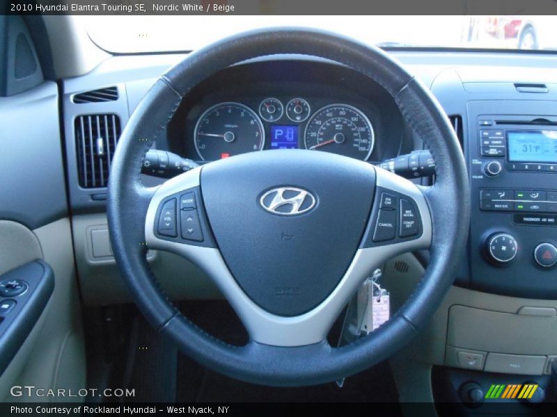 Nordic White / Beige 2010 Hyundai Elantra Touring SE
