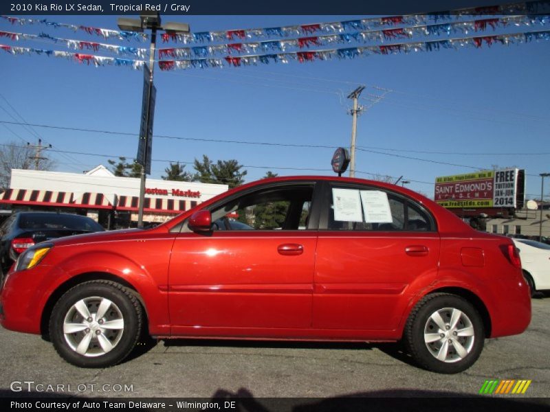 Tropical Red / Gray 2010 Kia Rio LX Sedan