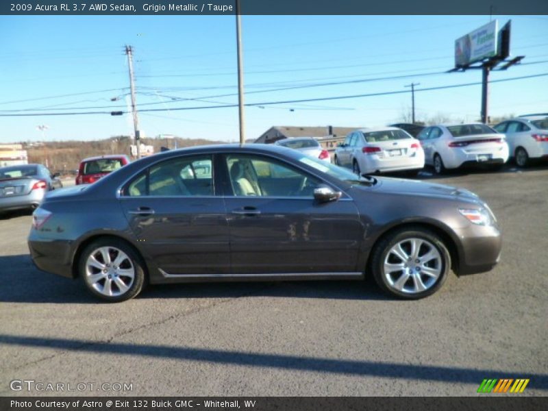 Grigio Metallic / Taupe 2009 Acura RL 3.7 AWD Sedan