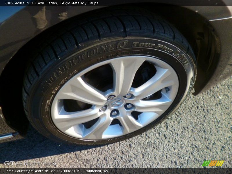 Grigio Metallic / Taupe 2009 Acura RL 3.7 AWD Sedan