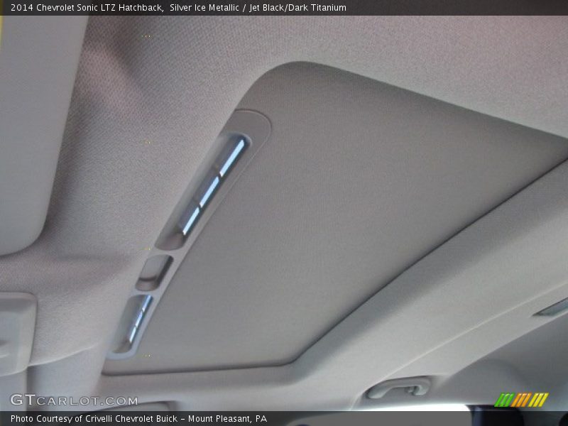 Silver Ice Metallic / Jet Black/Dark Titanium 2014 Chevrolet Sonic LTZ Hatchback