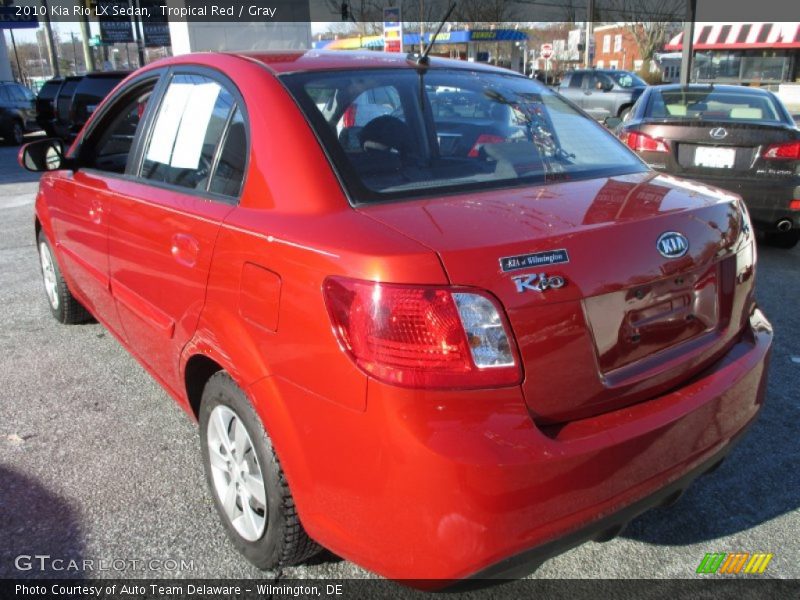 Tropical Red / Gray 2010 Kia Rio LX Sedan