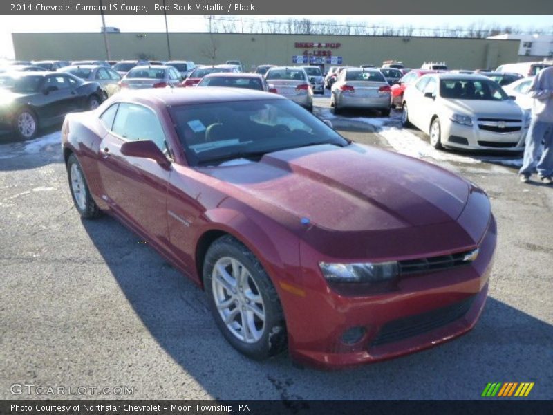Red Rock Metallic / Black 2014 Chevrolet Camaro LS Coupe