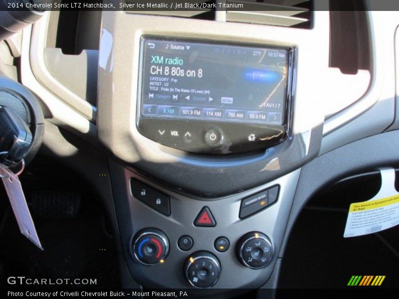 Silver Ice Metallic / Jet Black/Dark Titanium 2014 Chevrolet Sonic LTZ Hatchback