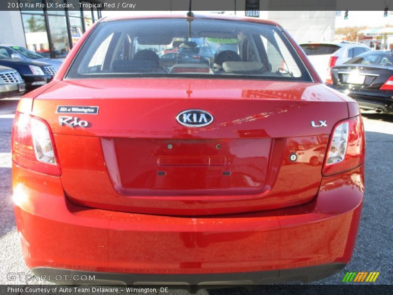 Tropical Red / Gray 2010 Kia Rio LX Sedan