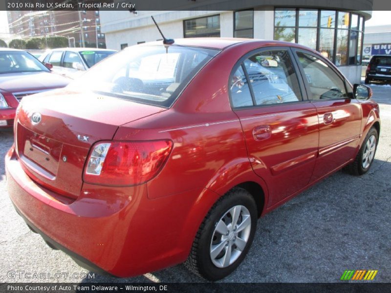 Tropical Red / Gray 2010 Kia Rio LX Sedan