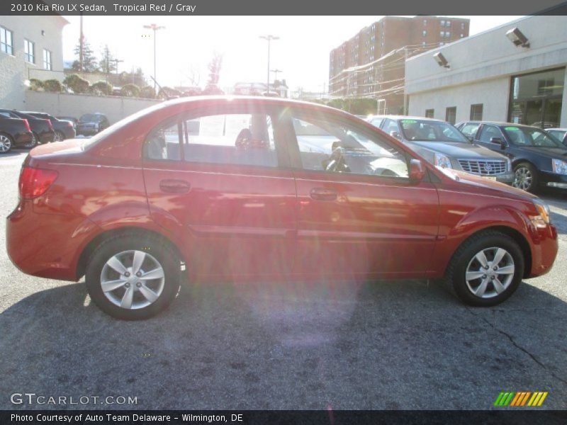 Tropical Red / Gray 2010 Kia Rio LX Sedan