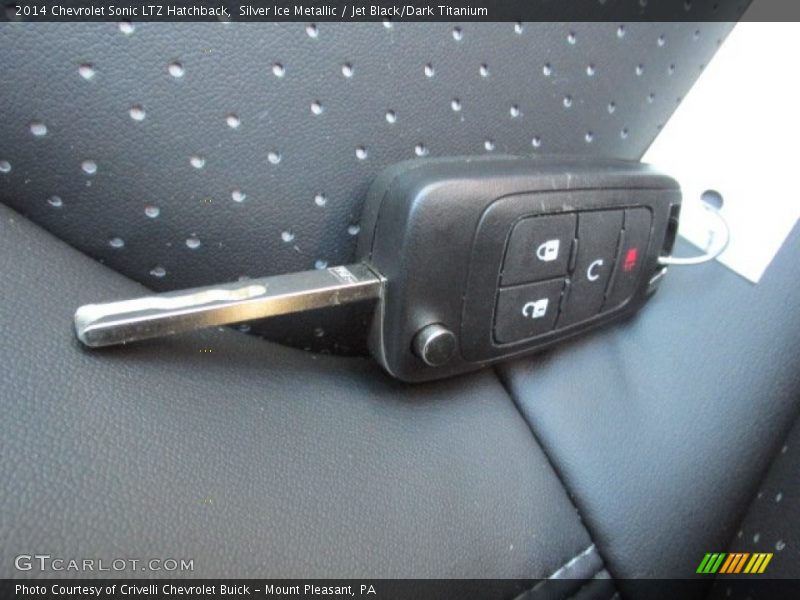 Silver Ice Metallic / Jet Black/Dark Titanium 2014 Chevrolet Sonic LTZ Hatchback