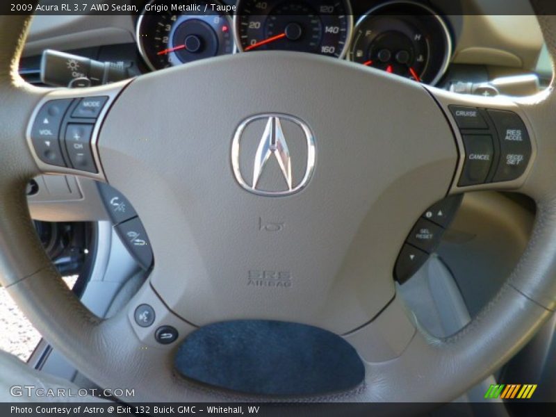 Grigio Metallic / Taupe 2009 Acura RL 3.7 AWD Sedan