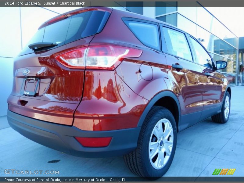 Sunset / Charcoal Black 2014 Ford Escape S