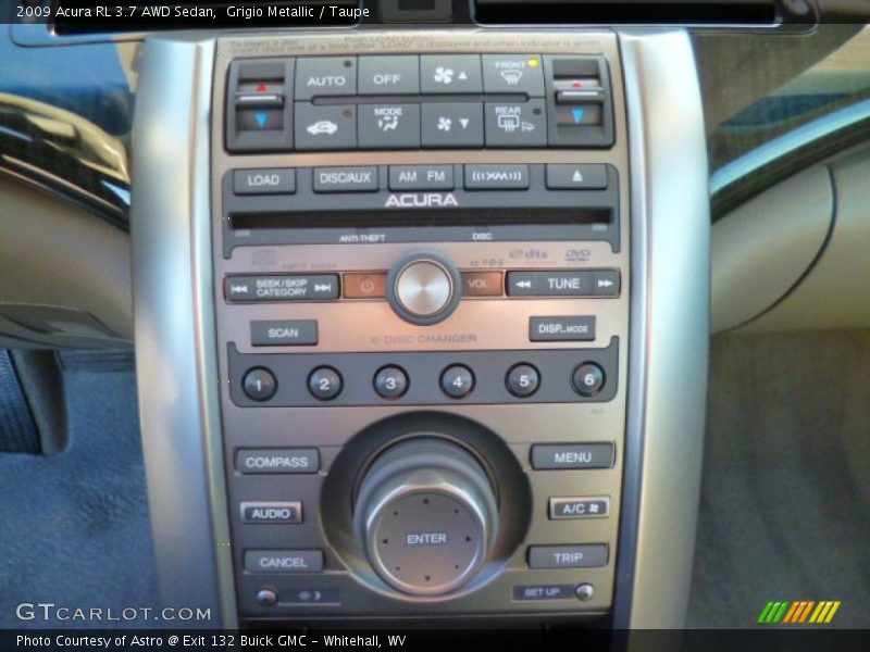 Controls of 2009 RL 3.7 AWD Sedan