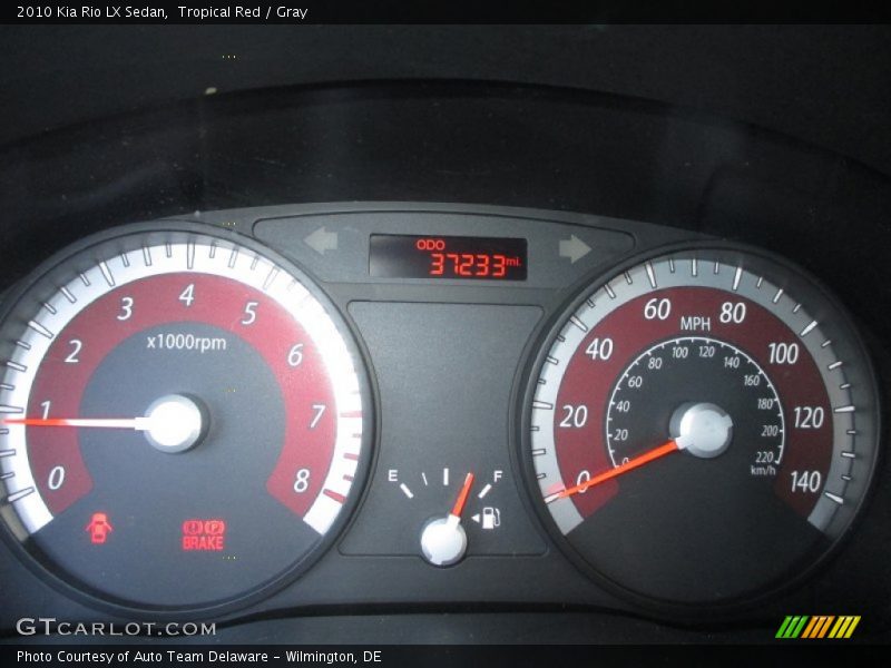 Tropical Red / Gray 2010 Kia Rio LX Sedan
