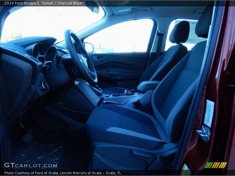 Sunset / Charcoal Black 2014 Ford Escape S