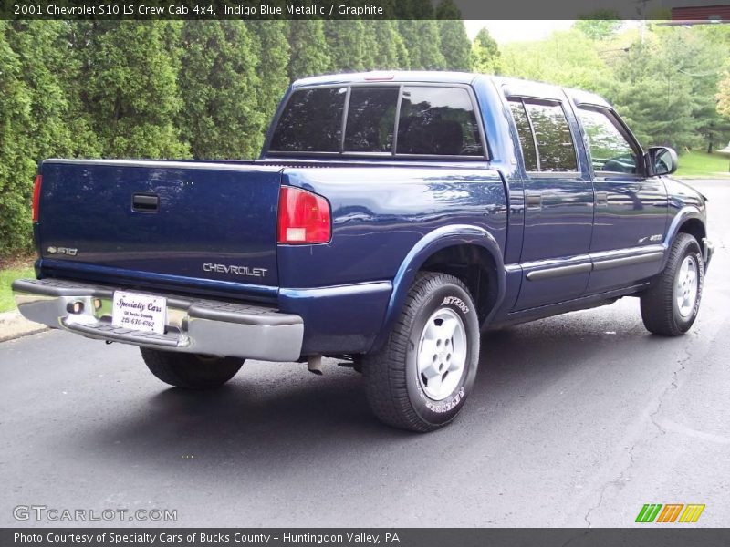 Indigo Blue Metallic / Graphite 2001 Chevrolet S10 LS Crew Cab 4x4