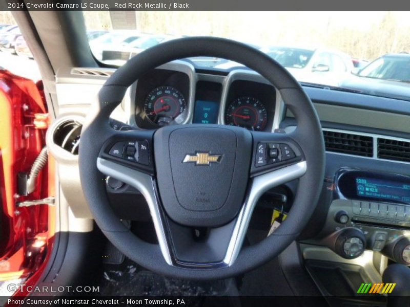 Red Rock Metallic / Black 2014 Chevrolet Camaro LS Coupe