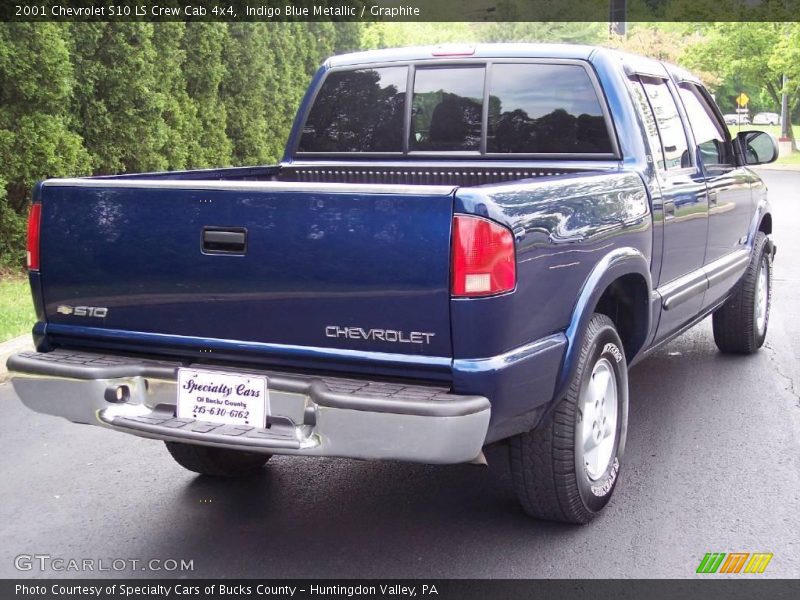 Indigo Blue Metallic / Graphite 2001 Chevrolet S10 LS Crew Cab 4x4