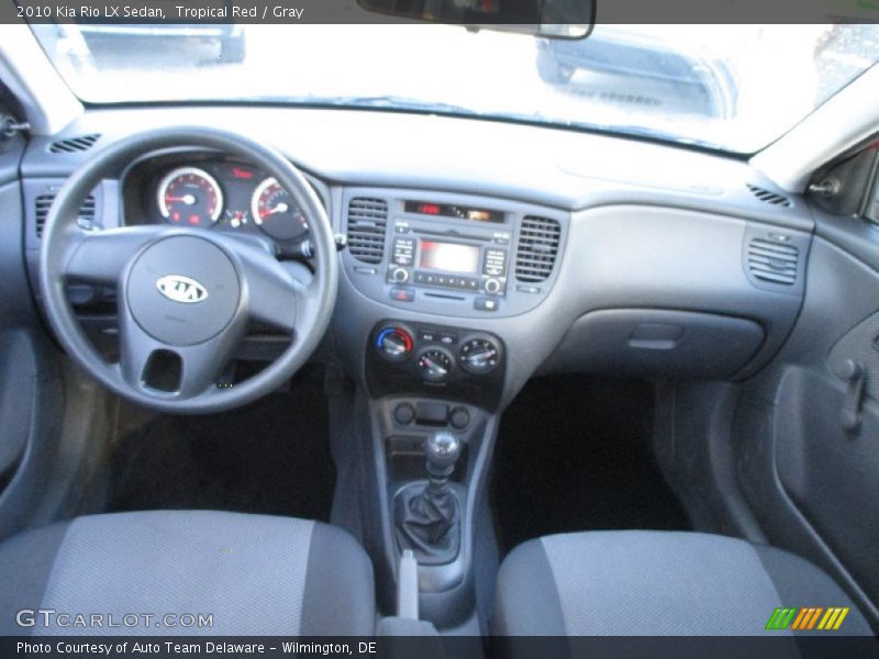 Tropical Red / Gray 2010 Kia Rio LX Sedan