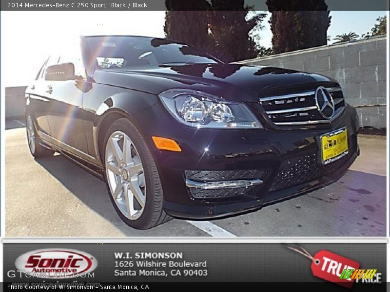Black / Black 2014 Mercedes-Benz C 250 Sport