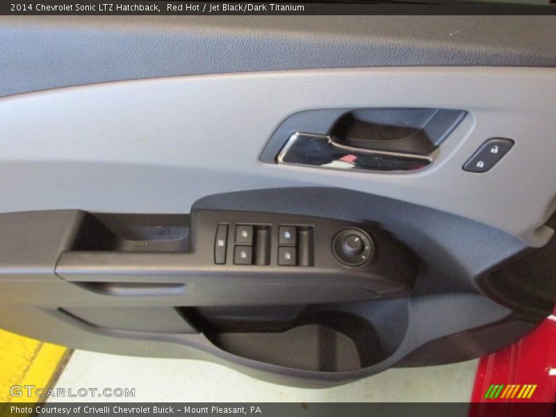 Red Hot / Jet Black/Dark Titanium 2014 Chevrolet Sonic LTZ Hatchback