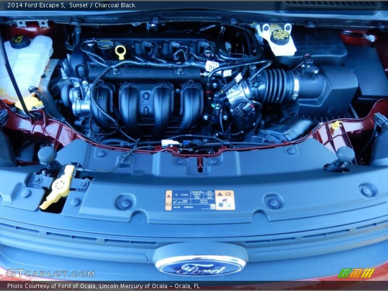Sunset / Charcoal Black 2014 Ford Escape S