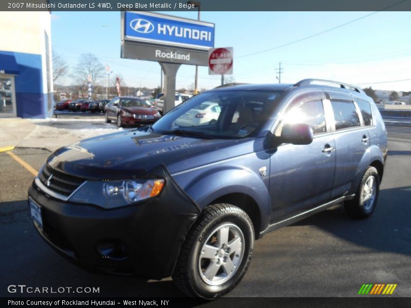 Deep Blue Metallic / Beige 2007 Mitsubishi Outlander LS 4WD