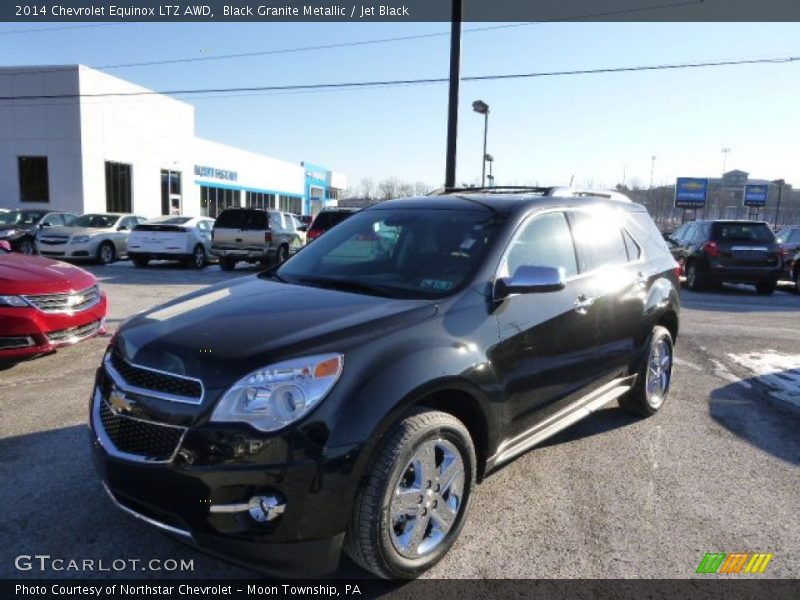 Black Granite Metallic / Jet Black 2014 Chevrolet Equinox LTZ AWD