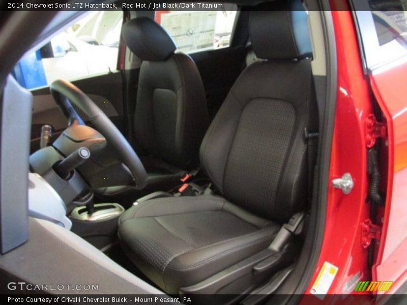 Red Hot / Jet Black/Dark Titanium 2014 Chevrolet Sonic LTZ Hatchback