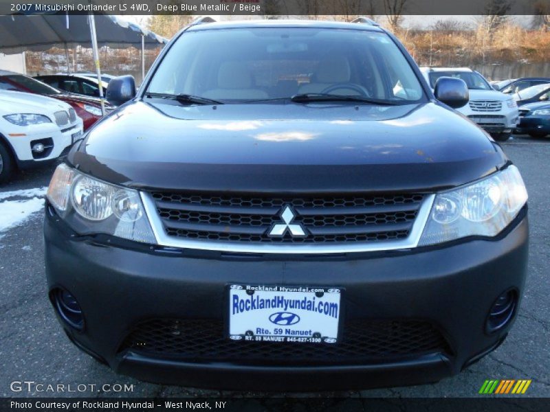 Deep Blue Metallic / Beige 2007 Mitsubishi Outlander LS 4WD