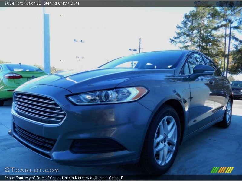 Sterling Gray / Dune 2014 Ford Fusion SE