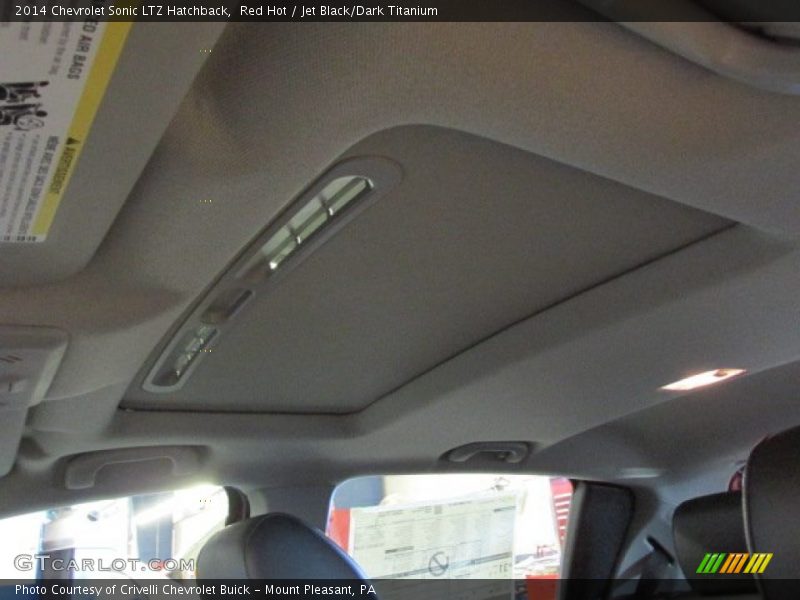 Red Hot / Jet Black/Dark Titanium 2014 Chevrolet Sonic LTZ Hatchback