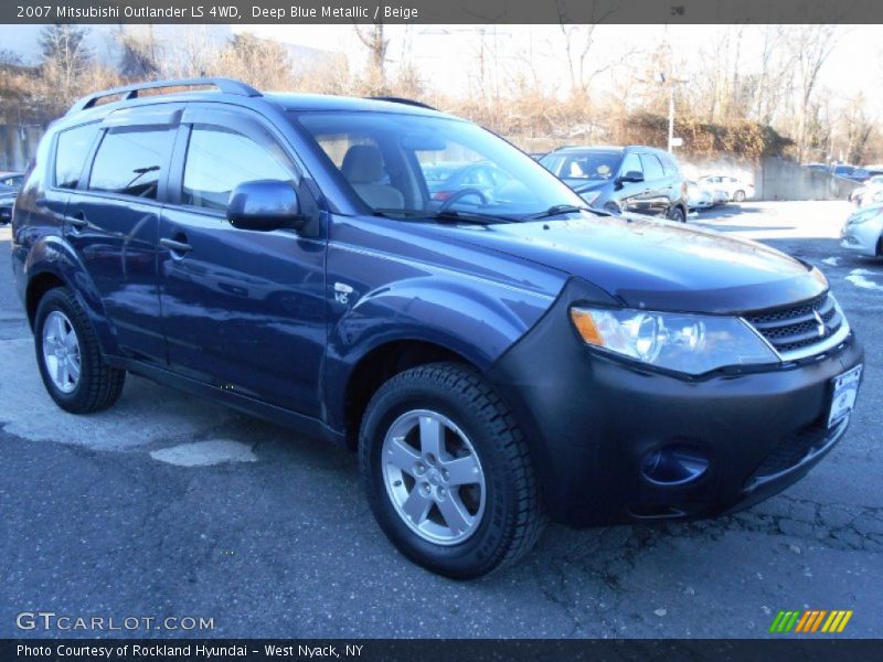 Deep Blue Metallic / Beige 2007 Mitsubishi Outlander LS 4WD