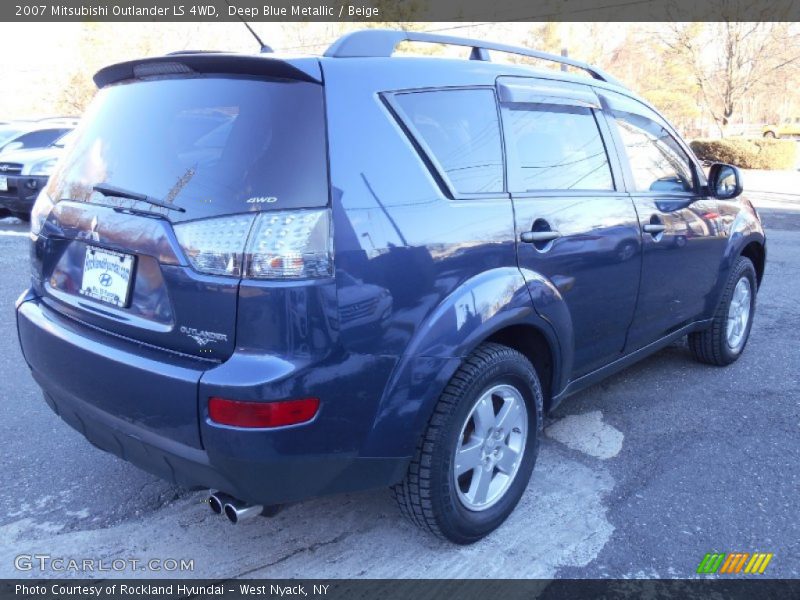 Deep Blue Metallic / Beige 2007 Mitsubishi Outlander LS 4WD